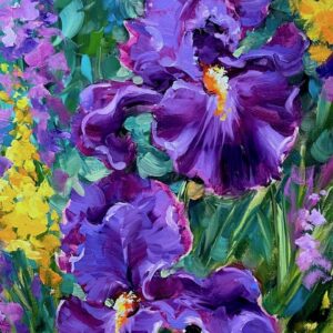Sun Seeker Purple Iris 24X12