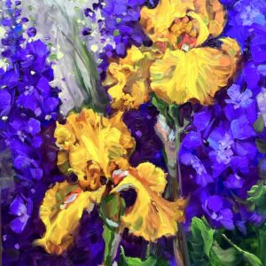 Wishful Thinking yellow irises 16X12