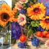 Good Friday sunflowers studio peek
