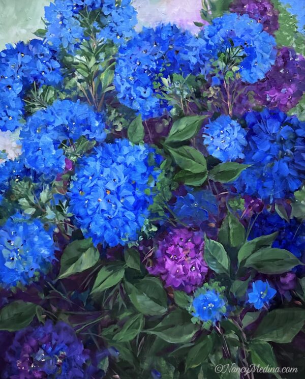 Blue Summer Days Hydrangea Garden 30X24