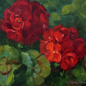 Reverie Red Geraniums 10X8