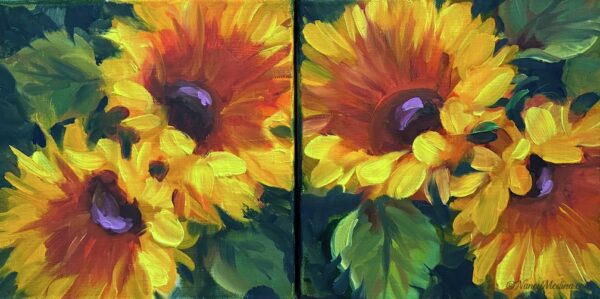 Sunflower Duo 16X8