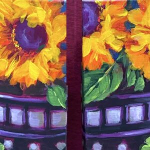 Sunny Pair, 16X8 - two paintings