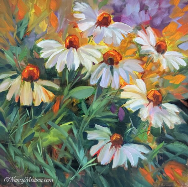 Garden Gold Daisies 12X12